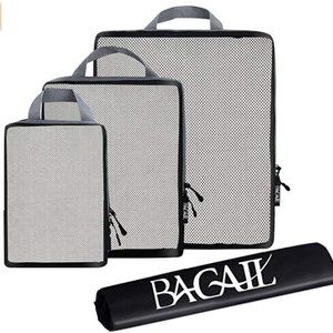 4 Compression Packing Cubes Set Travel Expandable